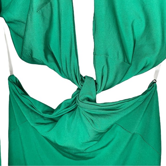 Nookie NWT Emerald Green Long Sleeve Cutout Jewel Gown - Small - Picture 9 of 11